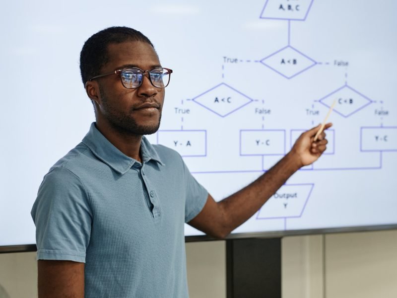 Teacher in Coding Class